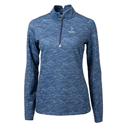LADIES CUTTER & BUCK CAMO PRINT QUARTER ZIP